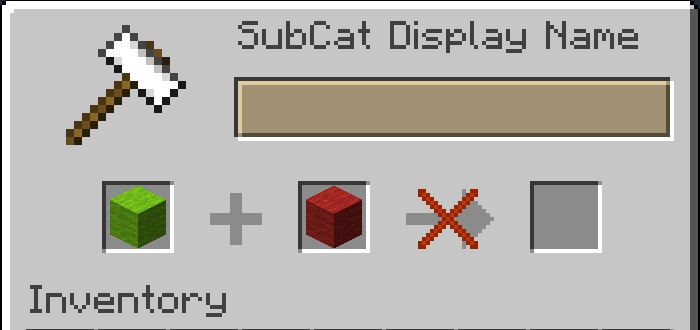 SubCategory Display Name