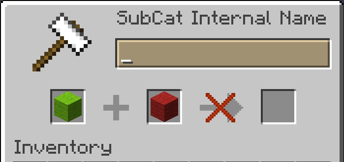 SubCategory Internal Name